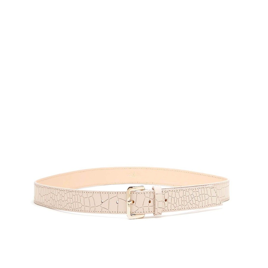 Accessories Bell & Fox | Erin Leather Belt - Powder Croc