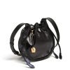 Handbags Bell & Fox | Lila Drawstring Cross Body Bag - Black Metallic With Star Print