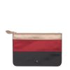 Handbags Bell & Fox | Lana Clutch Bag - Black, Gold And Red Metallic Leather Mix