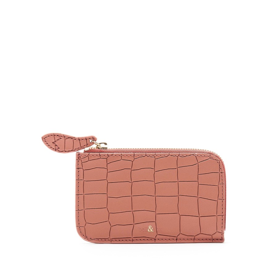 Accessories Bell & Fox | Fern Leather Card Holder - Terracotta Croc