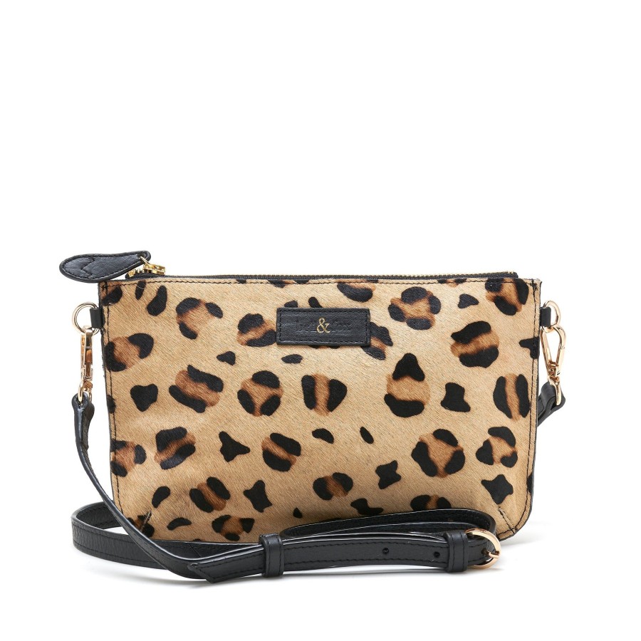 Handbags Bell & Fox | Izzy Cross Body Bag / Clutch - Light Leopard Mix