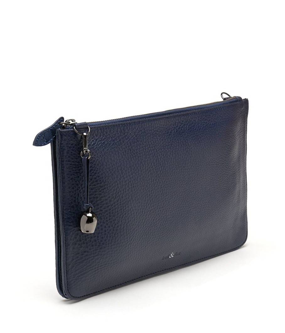 Handbags Bell & Fox | Gia Cross Body Bag / Oversize Clutch - Navy