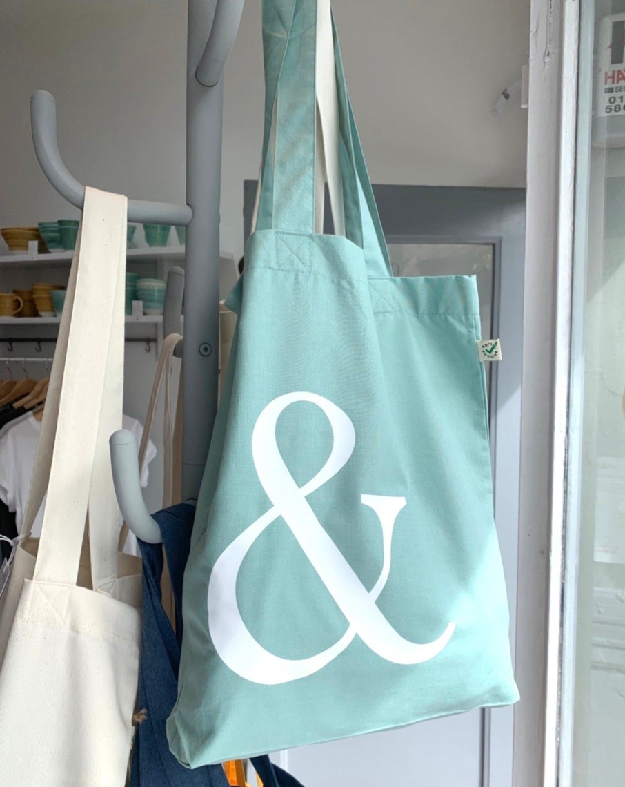 Handbags Bell & Fox | Organic Cotton Tote Bag - Sea Foam Green