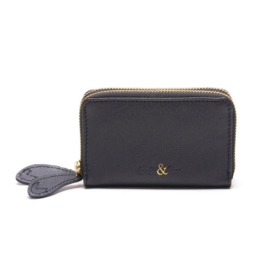 Accessories Bell & Fox | Ava Mini Double Zip Purse - Black