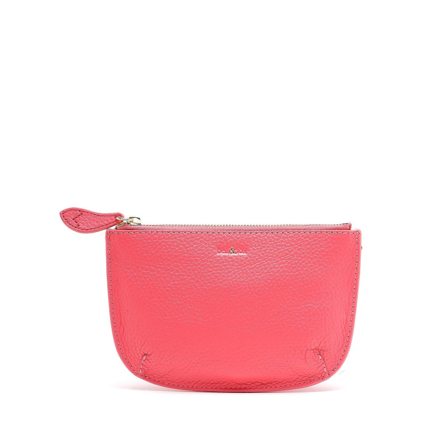 Accessories Bell & Fox | Faye Leather Purse - Pink Leather