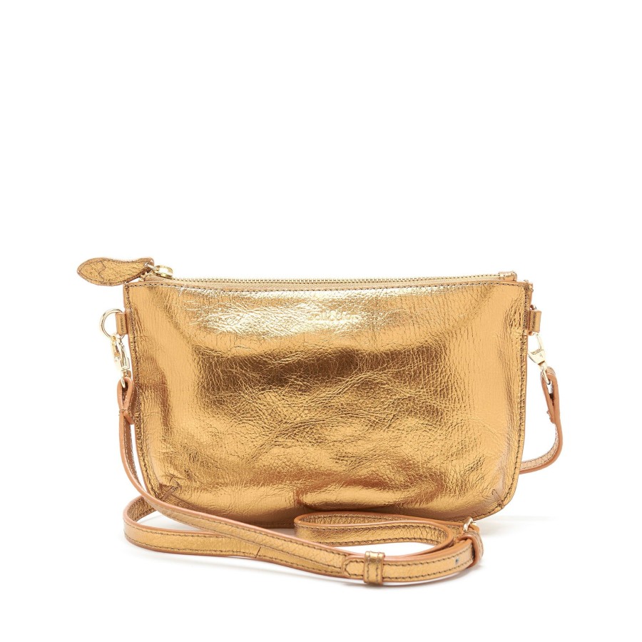 Handbags Bell & Fox | Izzy Cross Body Bag / Clutch - Bronze Leather