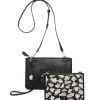 Handbags Bell & Fox | Kati Double Cross Body Bag - Black Leopard